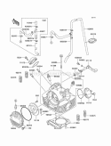 Cylinder Head Diagram and Parts List for KEF300-B2 2002 Kawasaki 