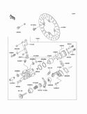 Rear Brake Diagram and Parts List for KEF300-B2 2002 Kawasaki 