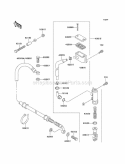 Rear Master Cylinder Diagram and Parts List for KEF300-B2 2002 Kawasaki 