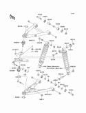 Suspension Diagram and Parts List for KEF300-B2 2002 Kawasaki 