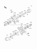 Front Hub Diagram and Parts List for KEF300-B2 2002 Kawasaki 