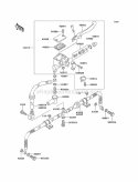 Front Master Cylinder Diagram and Parts List for KEF300-B3 2003 Kawasaki 