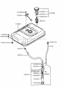 Fuel-Tank_Fuel-Valve Diagram and Parts List for KG5000A  Kawasaki Generator