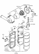 Part Location Diagram of 49064-2005 Kawasaki Element-Air Filter
