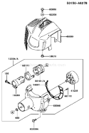 Page D Diagram and Parts List for KBL27A-AS00 A1 Kawasaki Trimmer