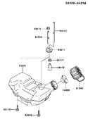 Page G Diagram and Parts List for KBL27A-AS00 A1 Kawasaki Trimmer