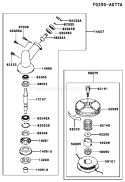 Part Location Diagram of 14057-T006 Kawasaki Case-Comp-Gear
