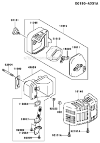 Part Location Diagram of 11010-2524 Kawasaki Filter-assy-air