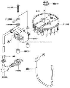 Electric-Equipment Diagram and Parts List for KHT750S  Kawasaki Hedge Trimmer