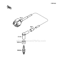 Ignition System Diagram and Parts List for KLF110-A2 1988 Kawasaki 