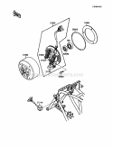 Generator Diagram and Parts List for KLF110-A2 1988 Kawasaki 