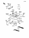 Rear Fender, S Diagram and Parts List for KLF110-A2 1988 Kawasaki 