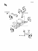 Reflectors Diagram and Parts List for KLF110-A2 1988 Kawasaki 