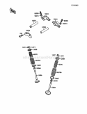 Valve, S Diagram and Parts List for KLF110-A2 1988 Kawasaki 