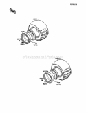 Wheels/Tires Diagram and Parts List for KLF110-A2 1988 Kawasaki 