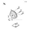 Oil Pump/Oil Filter Diagram and Parts List for KLF110-B2 1988 Kawasaki 