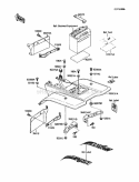 Rear Fender, S Diagram and Parts List for KLF110-B2 1988 Kawasaki 