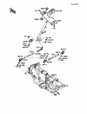 Frame Diagram and Parts List for KLF110-B2 1988 Kawasaki 