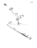 Brake Pedal Diagram and Parts List for KLF110-B2 1988 Kawasaki 