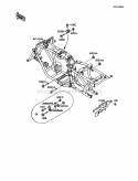 Frame Fitting Diagram and Parts List for KLF110-B2 1988 Kawasaki 