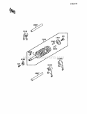 Gear Change Drum/Shift Fork, S Diagram and Parts List for KLF110-B2 1988 Kawasaki 