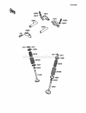 Valve, S Diagram and Parts List for KLF110-B2 1988 Kawasaki 