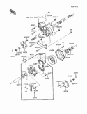 Rear Hub Diagram and Parts List for KLF185-A2 1986 Kawasaki 
