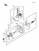 Crankshaft Diagram and Parts List for KLF185-A2 1986 Kawasaki 