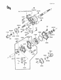 Rear Hub Diagram and Parts List for KLF185-A3 1987 Kawasaki 
