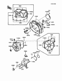 Engine Cover, S Diagram and Parts List for KLF185-A2 1986 Kawasaki 