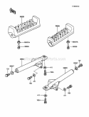 Footrests Diagram and Parts List for KLF185-A2 1986 Kawasaki 