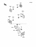 Reflectors Diagram and Parts List for KLF185-A2 1986 Kawasaki 