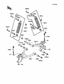 Suspension/Shock Absorber Diagram and Parts List for KLF185-A2 1986 Kawasaki 