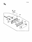 Taillight, S Diagram and Parts List for KLF185-A2 1986 Kawasaki 