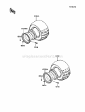 Wheels/Tires Diagram and Parts List for KLF185-A4 1988 Kawasaki 