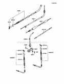 Cables Diagram and Parts List for KLF185-A4 1988 Kawasaki 
