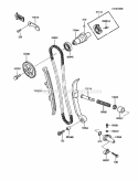 Camshaft, S/Tensioner Diagram and Parts List for KLF185-A2 1986 Kawasaki 