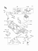 Battery Case Diagram and Parts List for KLF220-A14 2001 Kawasaki 