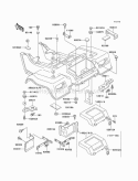 Rear Fender, S Diagram and Parts List for KLF220-A14 2001 Kawasaki 