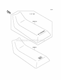 Seat Diagram and Parts List for KLF220-A14 2001 Kawasaki 