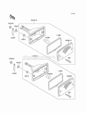 Taillight, S Diagram and Parts List for KLF220-A14 2001 Kawasaki 