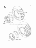 Wheels/Tires Diagram and Parts List for KLF220-A14 2001 Kawasaki 