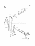 Camshaft, S/Tensioner Diagram and Parts List for KLF220-A14 2001 Kawasaki 