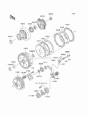 Clutch Diagram and Parts List for KLF220-A15 2002 Kawasaki 
