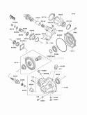Drive Shaft/Final Gear Diagram and Parts List for KLF220-A10 1997 Kawasaki 