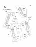 Shock Absorber, S Diagram and Parts List for KLF220-A15 2002 Kawasaki 