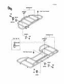 Carrier Diagram and Parts List for KLF220-A3 1990 Kawasaki 
