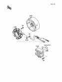 Generator Diagram and Parts List for KLF220-A3 1990 Kawasaki 