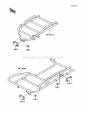 Reflector Diagram and Parts List for KLF220-A3 1990 Kawasaki 
