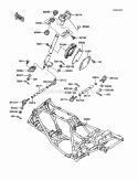 Frame Diagram and Parts List for KLF220-A5 1992 Kawasaki 